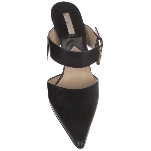 DESIGNER MICHAEL KORS COLLECTION BLACK LEATHER POINTED TOE HIGH HEEL 8.5 M - Picture 10 of 13